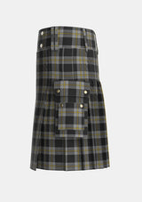 Utility_Perry_Ancient_Personal_Tartan_1213_kilt_left_image_with_pleated_design_and_adjustable_buckles_for_men