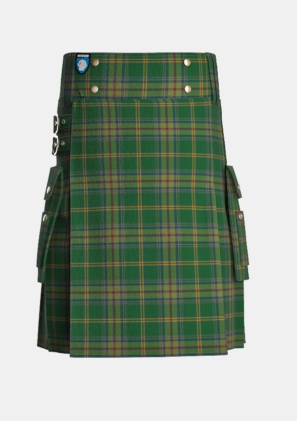 Utility_Perth_County_Tartan_11714_kilt_front_image_with_pleated_design_and_adjustable_buckles_for_men