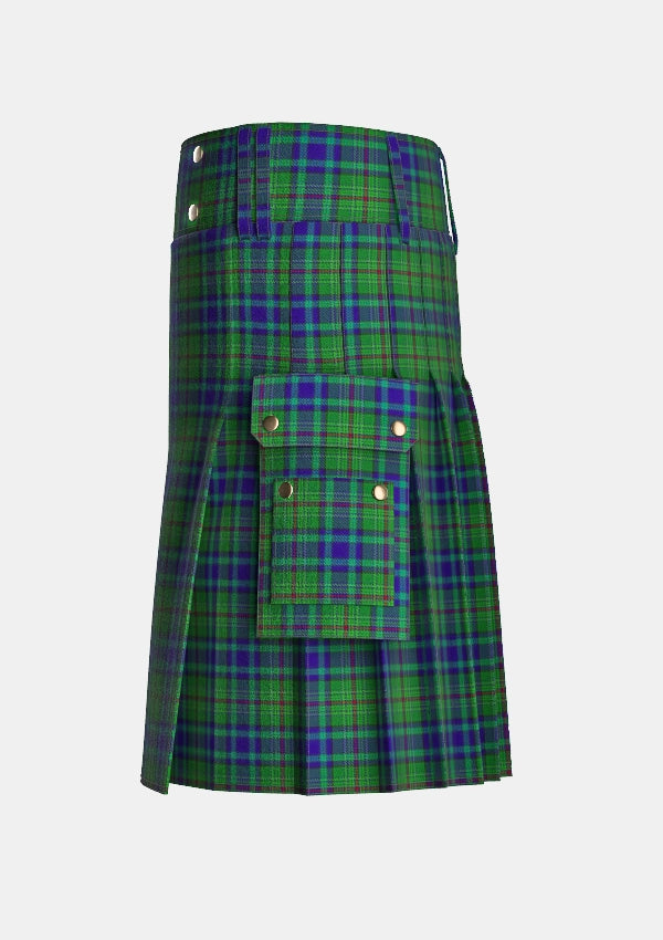 Utility_Peter_Pan_Tartan_5505_kilt_left_image_with_pleated_design_and_adjustable_buckles_for_men