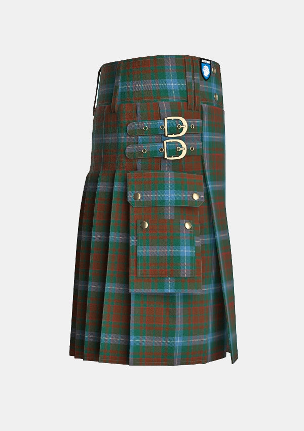 Utility_Phelan_T_Tartan_14835_kilt_right_image_with_pleated_design_and_adjustable_buckles_for_men