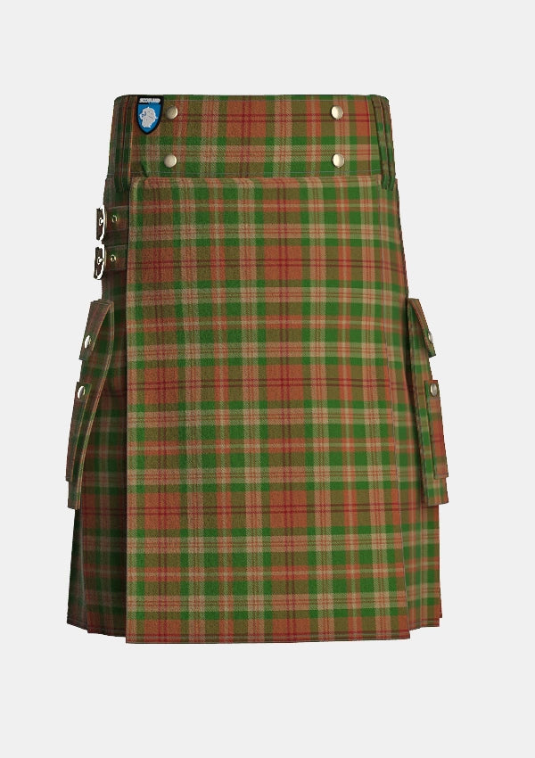 Utility_Pierce_Tartan_4150_kilt_front_image_with_pleated_design_and_adjustable_buckles_for_men