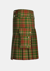 Utility_Pierce_Tartan_4150_kilt_left_image_with_pleated_design_and_adjustable_buckles_for_men