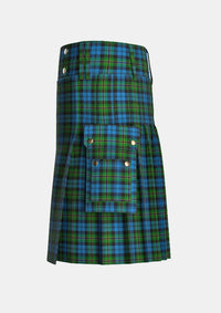 Utility_Polaris_Military_Tartan_222_kilt_left_image_with_pleated_design_and_adjustable_buckles_for_men