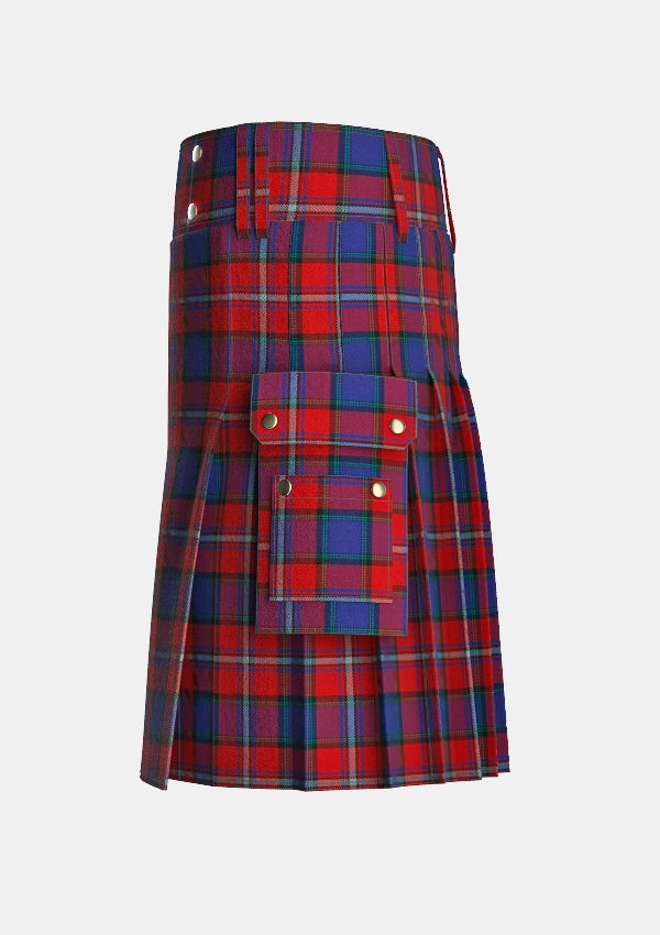 Utility_Porsche_Bank_Austria_Tartan_11597_kilt_left_image_with_pleated_design_and_adjustable_buckles_for_men