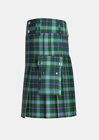 Utility_Porteous_Tartan_1264_kilt_left_image_with_pleated_design_and_adjustable_buckles_for_men