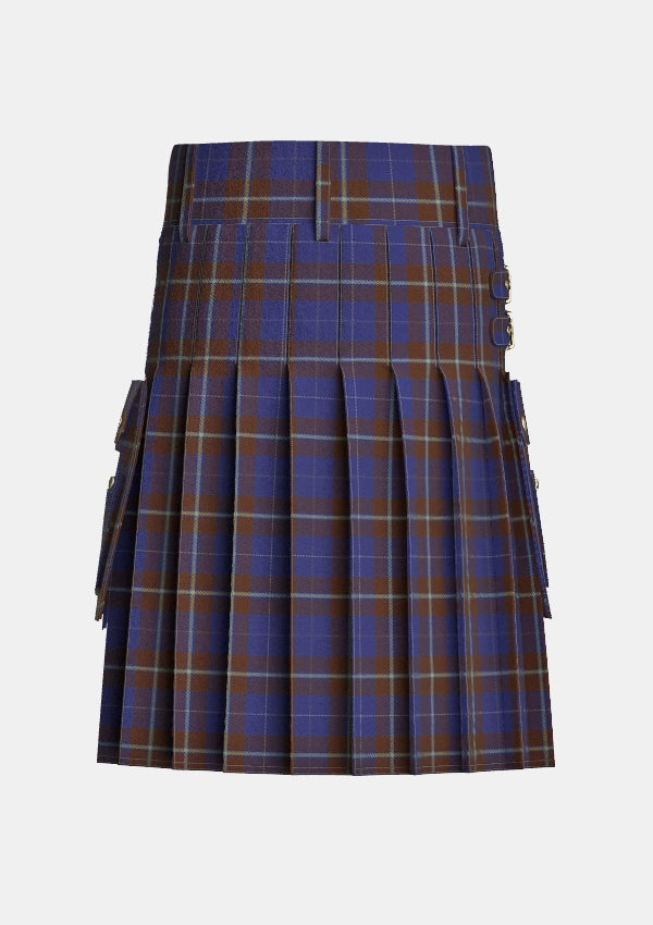Utility_Potts_Tartan_4538_kilt_back_image_with_pleated_design_and_adjustable_buckles_for_men