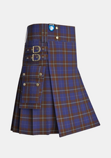 Utility_Potts_Tartan_4538_kilt_side_image_with_pleated_design_and_adjustable_buckles_for_men