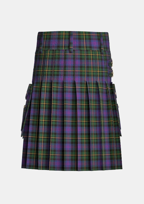 Utility_Price_Powell_Tartan_10295_kilt_back_image_with_pleated_design_and_adjustable_buckles_for_men