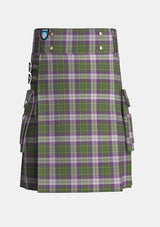 Utility_Prickly_Thistle_Tartan_10805_kilt_front_image_with_pleated_design_and_adjustable_buckles_for_men