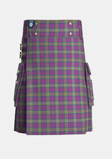 Utility_Pride_of_Dornoch_Tartan_13188_kilt_front_image_with_pleated_design_and_adjustable_buckles_for_men
