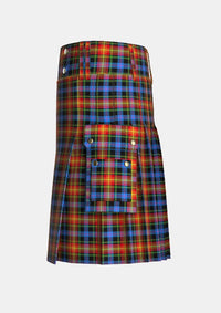 Utility_Pride_of_LGBT_Tartan_11871_kilt_left_image_with_pleated_design_and_adjustable_buckles_for_men