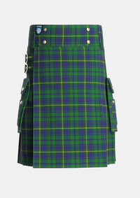 Utility_Princess_Beatrice_Hunting_Tartan_545_kilt_front_image_with_pleated_design_and_adjustable_buckles_for_men