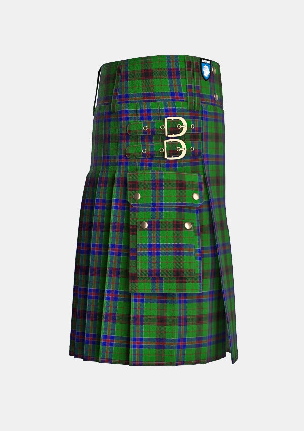 Utility_Princess_Diana_tartan_5459_kilt_right_image_with_pleated_design_and_adjustable_buckles_for_men