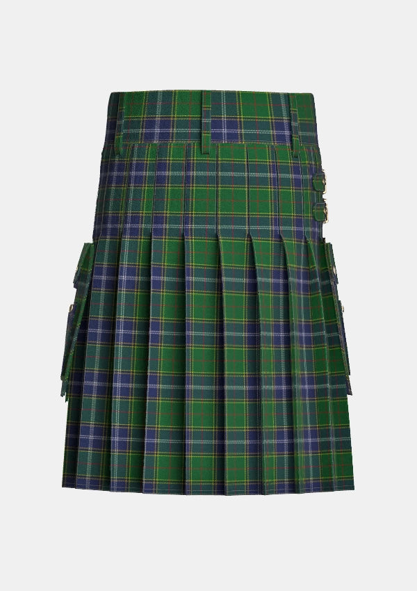 Utility_Pringle_Tartan_2816_kilt_back_image_with_pleated_design_and_adjustable_buckles_for_men