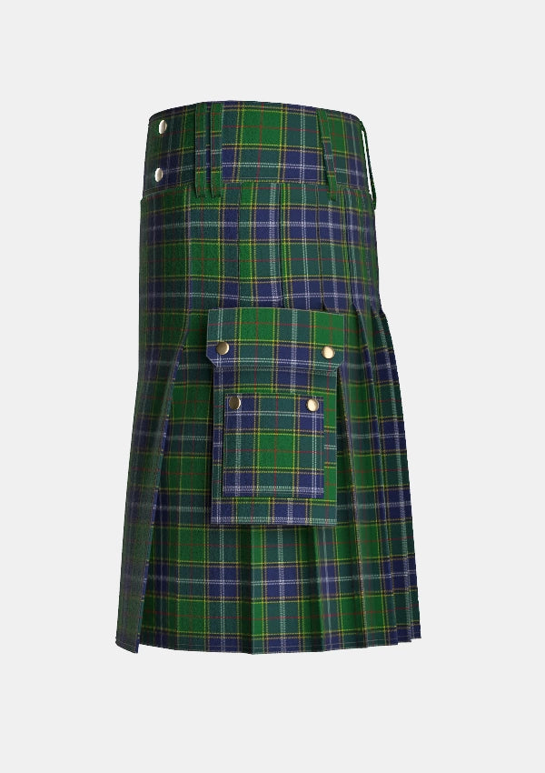 Utility_Pringle_Tartan_2816_kilt_left_image_with_pleated_design_and_adjustable_buckles_for_men