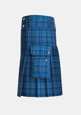Utility_Raf_tartan_2123_kilt_left_image_with_pleated_design_and_adjustable_buckles_for_men