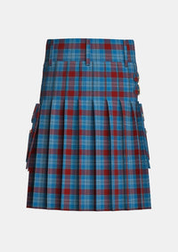 Utility_Rafferty_Tartan_6749_kilt_back_image_with_pleated_design_and_adjustable_buckles_for_men
