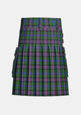 Utility_Rankin_tartan_188_kilt_back_image_with_pleated_design_and_adjustable_buckles_for_men