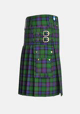 Utility_Rankine_Tartan_292_kilt_right_image_with_pleated_design_and_adjustable_buckles_for_men