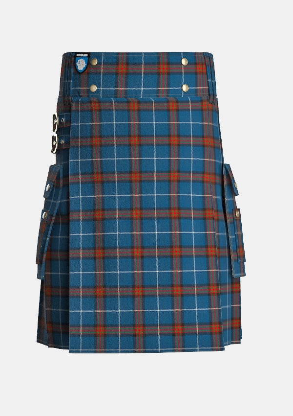 Utility_Reese_Tartan_6915_kilt_front_image_with_pleated_design_and_adjustable_buckles_for_men