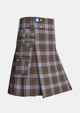 Utility_Renfrew_Tartan_5414_kilt_side_image_with_pleated_design_and_adjustable_buckles_for_men