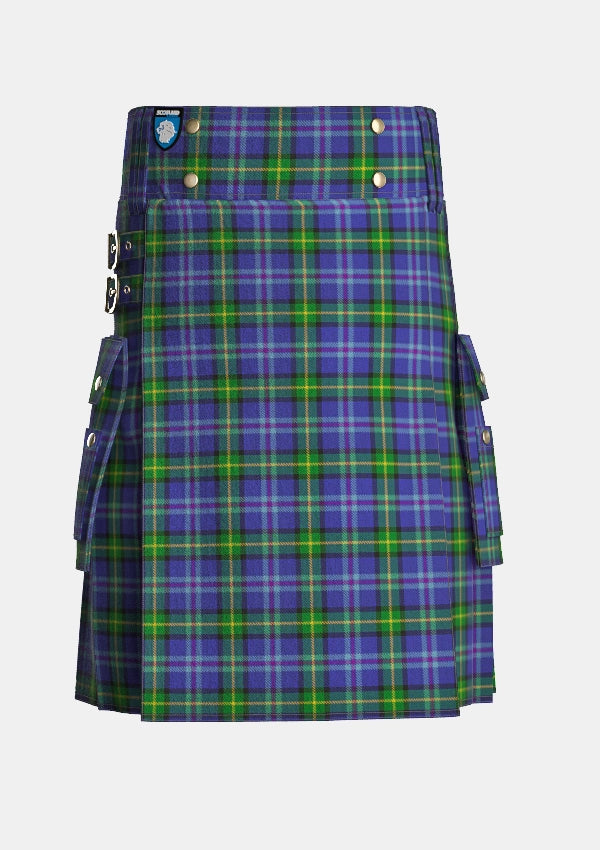 Utility_Renfrewshire_Tartan_2560_kilt_front_image_with_pleated_design_and_adjustable_buckles_for_men