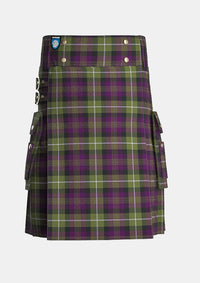 Utility_Rennie_Tartan_716_kilt_front_image_with_pleated_design_and_adjustable_buckles_for_men