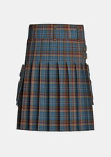 Utility_Renton_Tartan_7192_kilt_back_image_with_pleated_design_and_adjustable_buckles_for_men