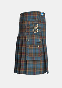 Utility_Renton_Tartan_7192_kilt_right_image_with_pleated_design_and_adjustable_buckles_for_men