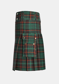 Utility_Renwick_Tartan_787_kilt_left_image_with_pleated_design_and_adjustable_buckles_for_men