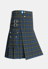 Utility_Riddoch_Tartan_3316_kilt_side_image_with_pleated_design_and_adjustable_buckles_for_men