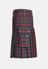 Utility_Ritchie_Tartan_5412_kilt_left_image_with_pleated_design_and_adjustable_buckles_for_men