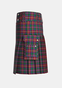 Utility_Ritchie_Tartan_5412_kilt_left_image_with_pleated_design_and_adjustable_buckles_for_men