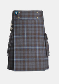 Utility_Rivers_of_Scotland_tartan_kilt_front_image_with_pleated_design_and_adjustable_buckles_for_men