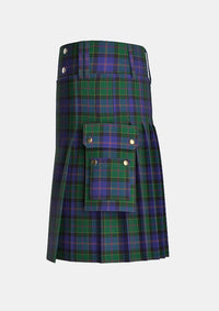 Utility_Robb_Tartan_3157_kilt_left_image_with_pleated_design_and_adjustable_buckles_for_men