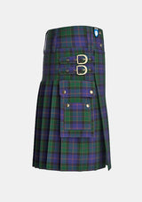 Utility_Robb_Tartan_3157_kilt_right_image_with_pleated_design_and_adjustable_buckles_for_men