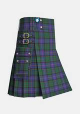 Utility_Robb_Tartan_3157_kilt_side_image_with_pleated_design_and_adjustable_buckles_for_men