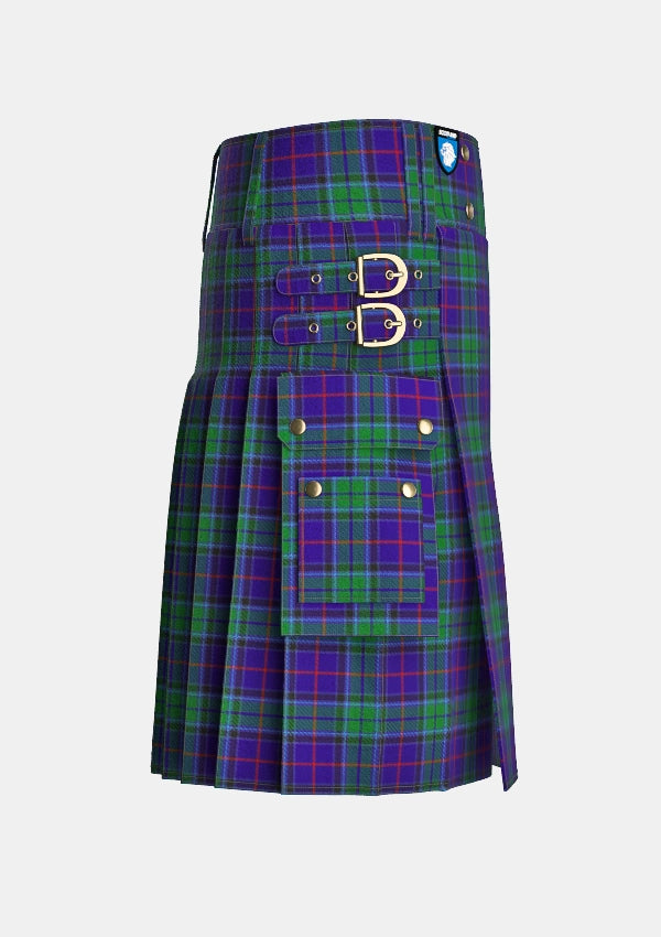 Utility_Robert_Burns_Legacy_tartan_6843_kilt_right_image_with_pleated_design_and_adjustable_buckles_for_men