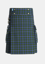 Utility_Robertson_Hunting_2_Tartan_336_kilt_front_image_with_pleated_design_and_adjustable_buckles_for_men