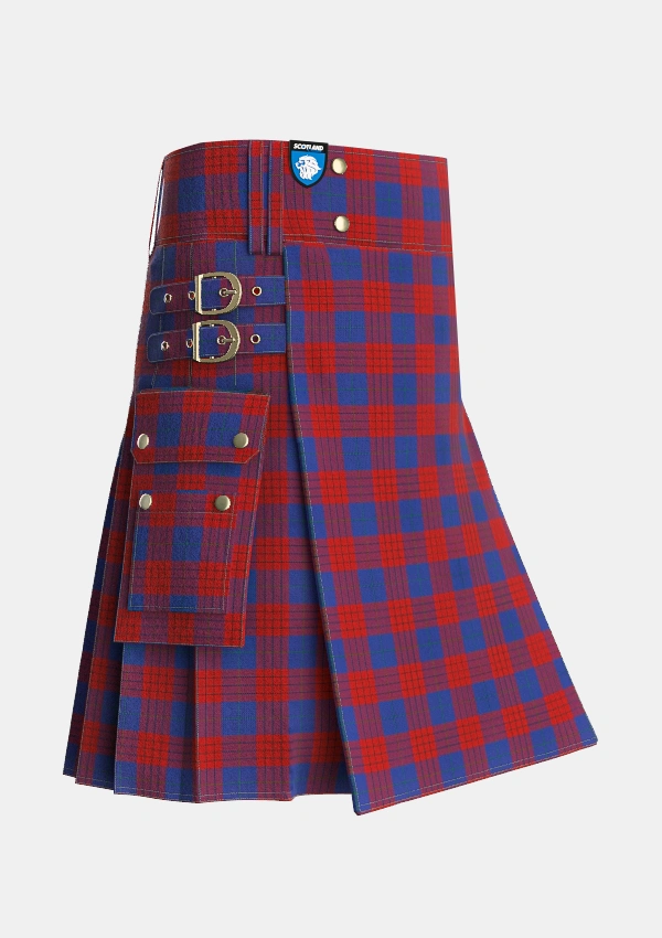 Utility_Robinson_Dress_Pendleton_1_Tartan_739_kilt_side_image_with_pleated_design_and_adjustable_buckles_for_men