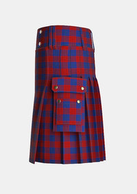 Utility_Robinson_Dress_tartan_739_kilt_left_image_with_pleated_design_and_adjustable_buckles_for_men