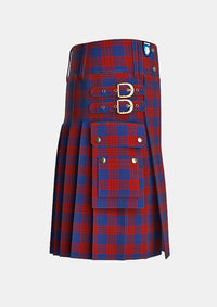 Utility_Robinson_Dress_tartan_739_kilt_right_image_with_pleated_design_and_adjustable_buckles_for_men