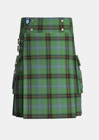 Utility_Rooney_Tartan_7517_kilt_front_image_with_pleated_design_and_adjustable_buckles_for_men