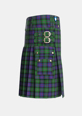 Utility_Rose_Hunting_Tartan_1226_kilt_right_image_with_pleated_design_and_adjustable_buckles_for_men