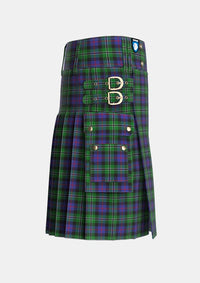 Utility_Rose_Hunting_Tartan_1226_kilt_right_image_with_pleated_design_and_adjustable_buckles_for_men