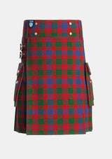 Utility_Ross_2_Tartan_449_kilt_front_image_with_pleated_design_and_adjustable_buckles_for_men