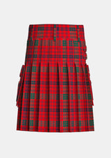 Utility_Ross_Clan_tartan_2381_kilt_back_image_with_pleated_design_and_adjustable_buckles_for_men