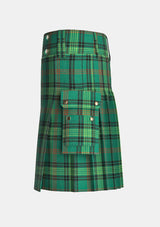 Utility_Ross_Hunting_tartan_756_kilt_left_image_with_pleated_design_and_adjustable_buckles_for_men