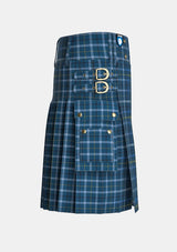 Utility_Royal_Navy_tartan_12621_kilt_right_image_with_pleated_design_and_adjustable_buckles_for_men
