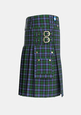 Utility_Russell_or_Mitchell_or_Hunter_or_Galbraith_Tartan_1094_kilt_right_image_with_pleated_design_and_adjustable_buckles_for_men